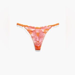 Savage X Fenty Perfect Poppies orange thong - XSmall